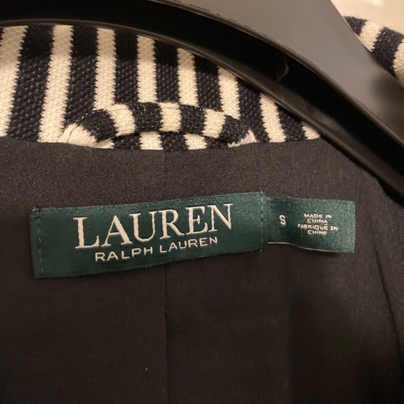 Ralph Lauren Stripe Cotton Blazer with Gold Buttons - Picture 3 of 8